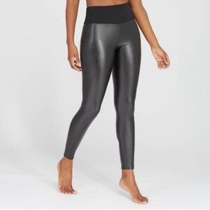 SPANX Shiny Black Leggings